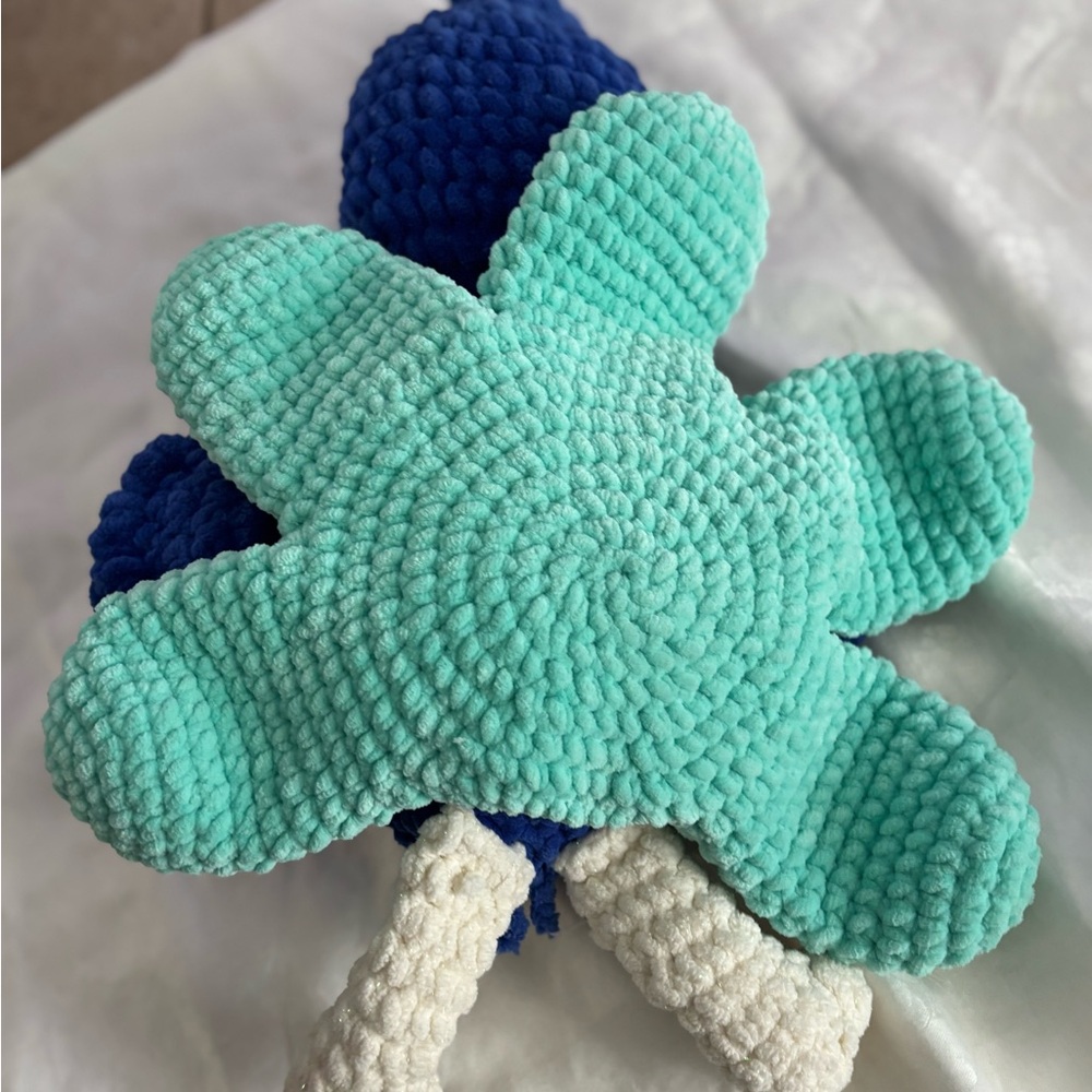 Blue and Green Plush Peacock Toy - Picture 8 of 15